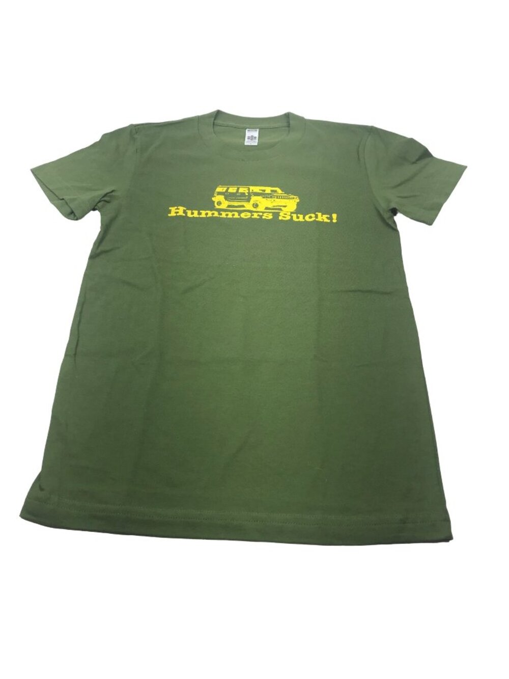 Classic Girl Women's Small Hummers Suck Short Sleeve Tee Shirt Green NWOT